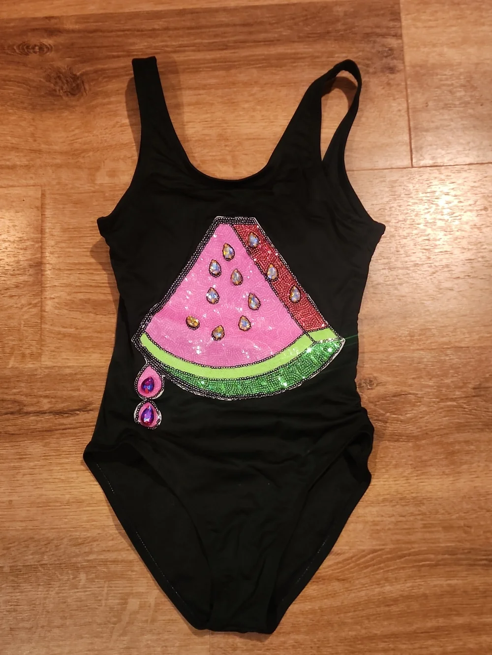 Lola + The Boys Crystal Watermelon Swimsuit, Girls 10
